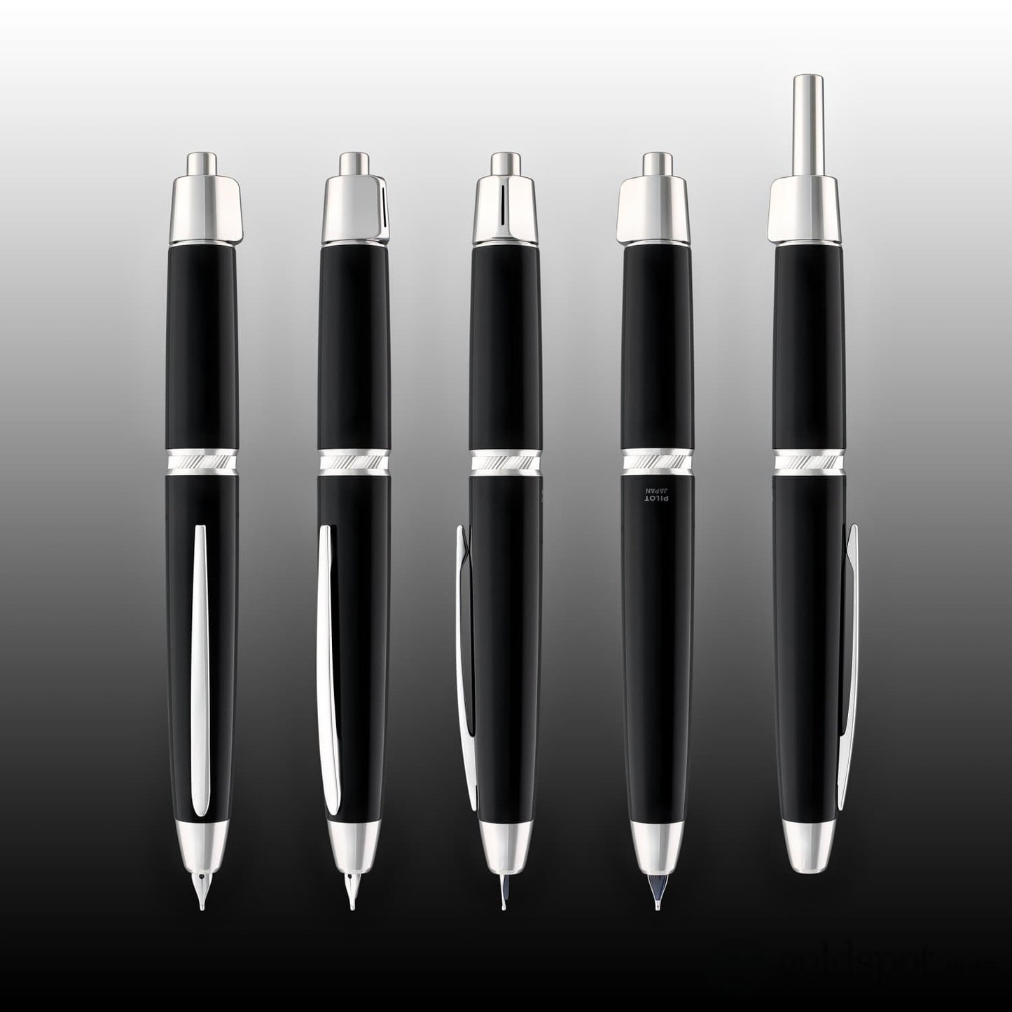 Pilot Vanishing Point LS Fountain Pen in Black with Rhodium Silver Trim Fountain Pen