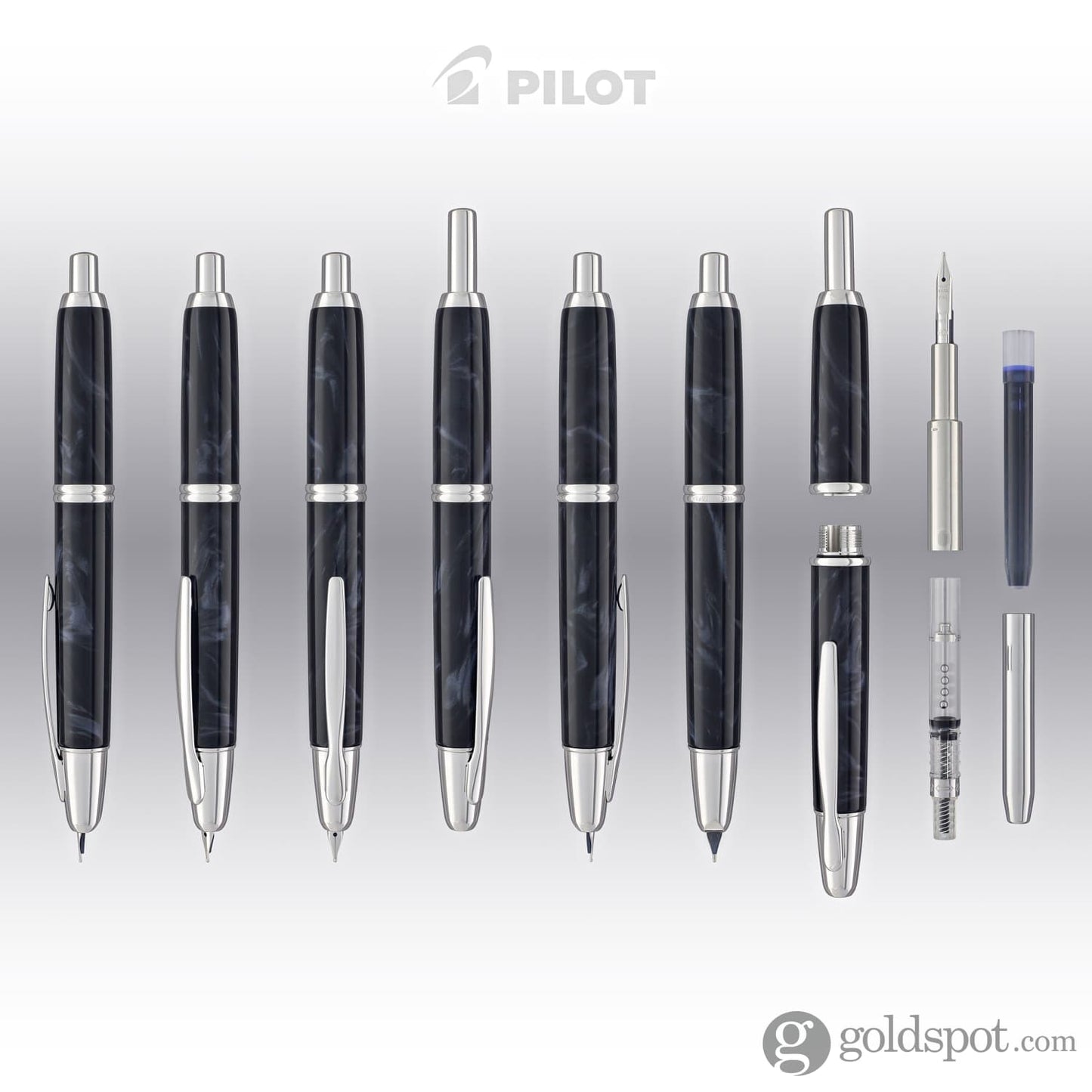 Pilot Vanishing Point SE Fountain Pen in Marble Black Fountain Pen