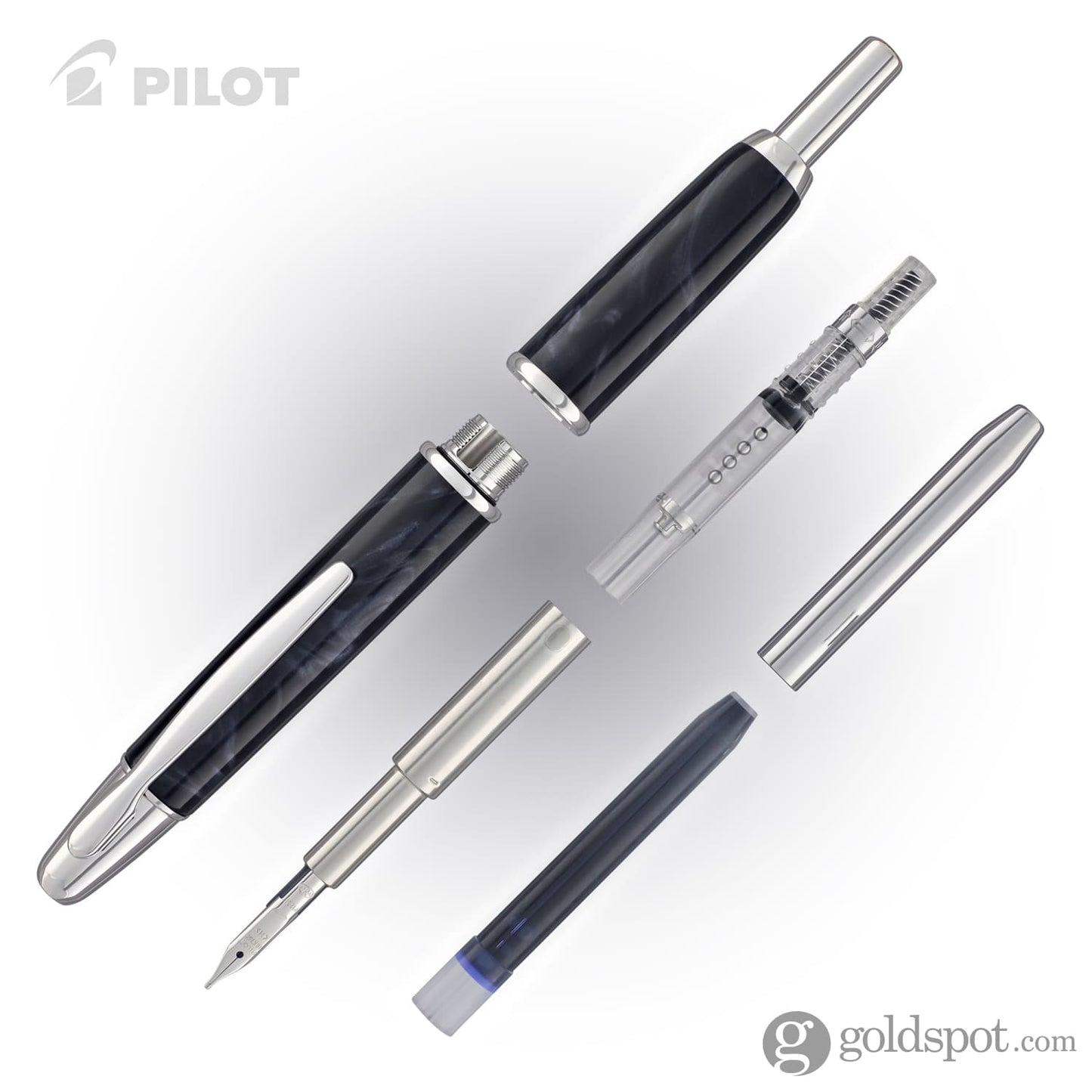 Pilot Vanishing Point SE Fountain Pen in Marble Black Fountain Pen