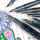 Pilot Varsity Disposable Fountain Pen in Black with Assorted Ink Colors - Medium Point - Pack of 7 Fountain Pen