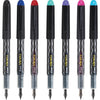 Pilot Varsity Disposable Fountain Pen in Black with Assorted Ink Colors - Medium Point - Pack of 7 Fountain Pen