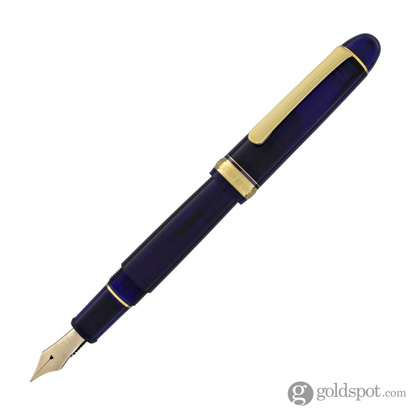 Platinum 3776 Century Fountain Pen in Chartres Blue with Gold Trim - 14K Gold Fountain Pen
