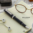 Platinum 3776 Century Fountain Pen in Chartres Blue with Gold Trim - 14K Gold Fountain Pen