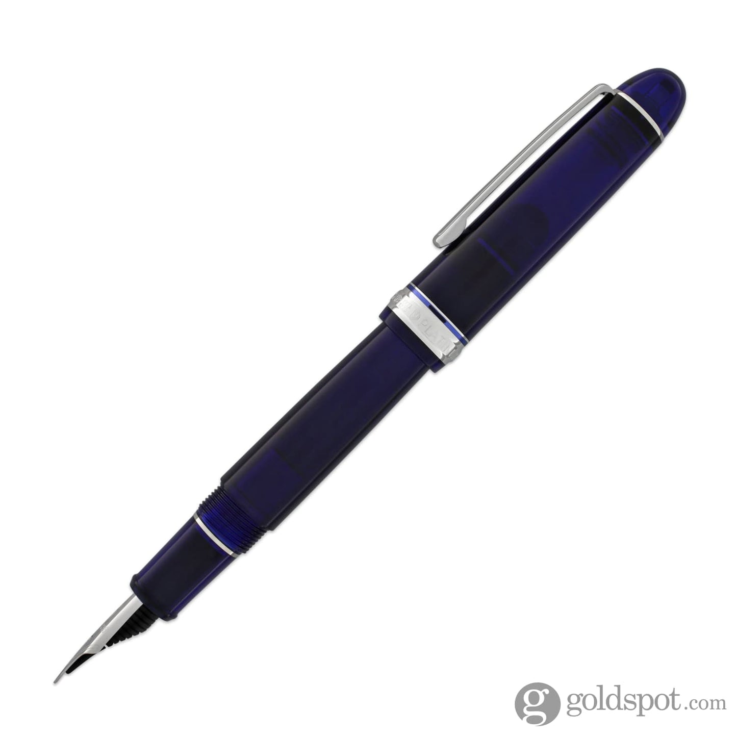 Platinum 3776 Century Fountain Pen in Chartres Blue with Rhodium Trim - 14K Gold Fountain Pen