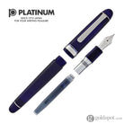 Platinum 3776 Century Fountain Pen in Chartres Blue with Rhodium Trim - 14K Gold Fountain Pen