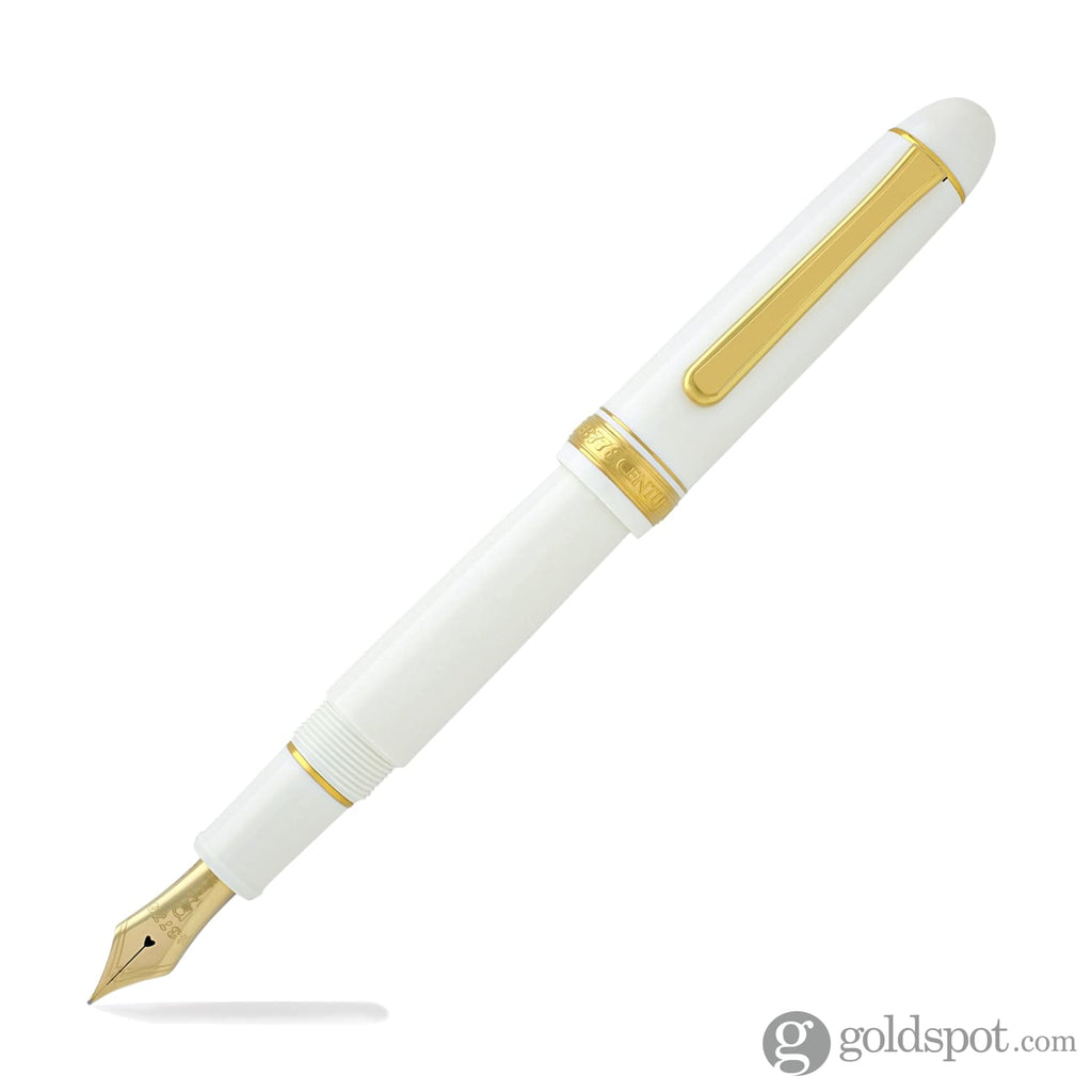 Platinum 3776 Century Fountain Pen in Chenonceau White - 14K Gold Medium Fountain Pen