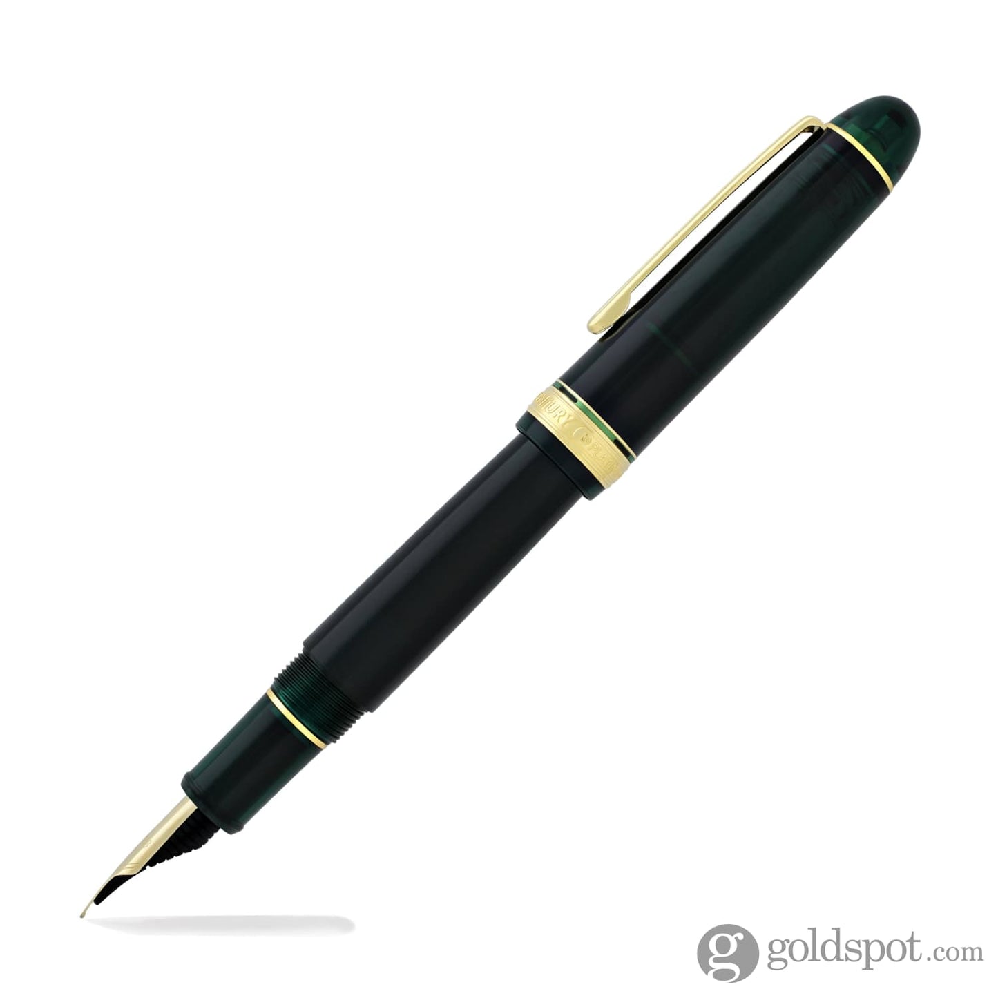 Platinum 3776 Century Fountain Pen in Laurel Green with Gold Trim - 14K Gold Fountain Pen
