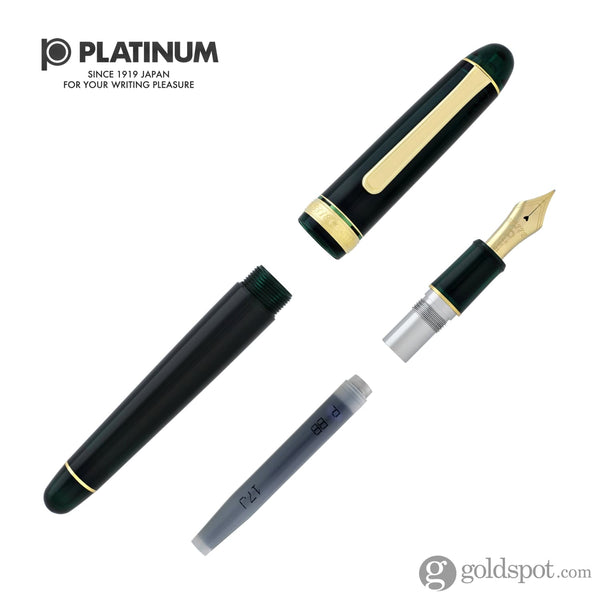 Platinum 3776 Century Fountain Pen in Laurel Green with Gold Trim - 14K Gold Fountain Pen
