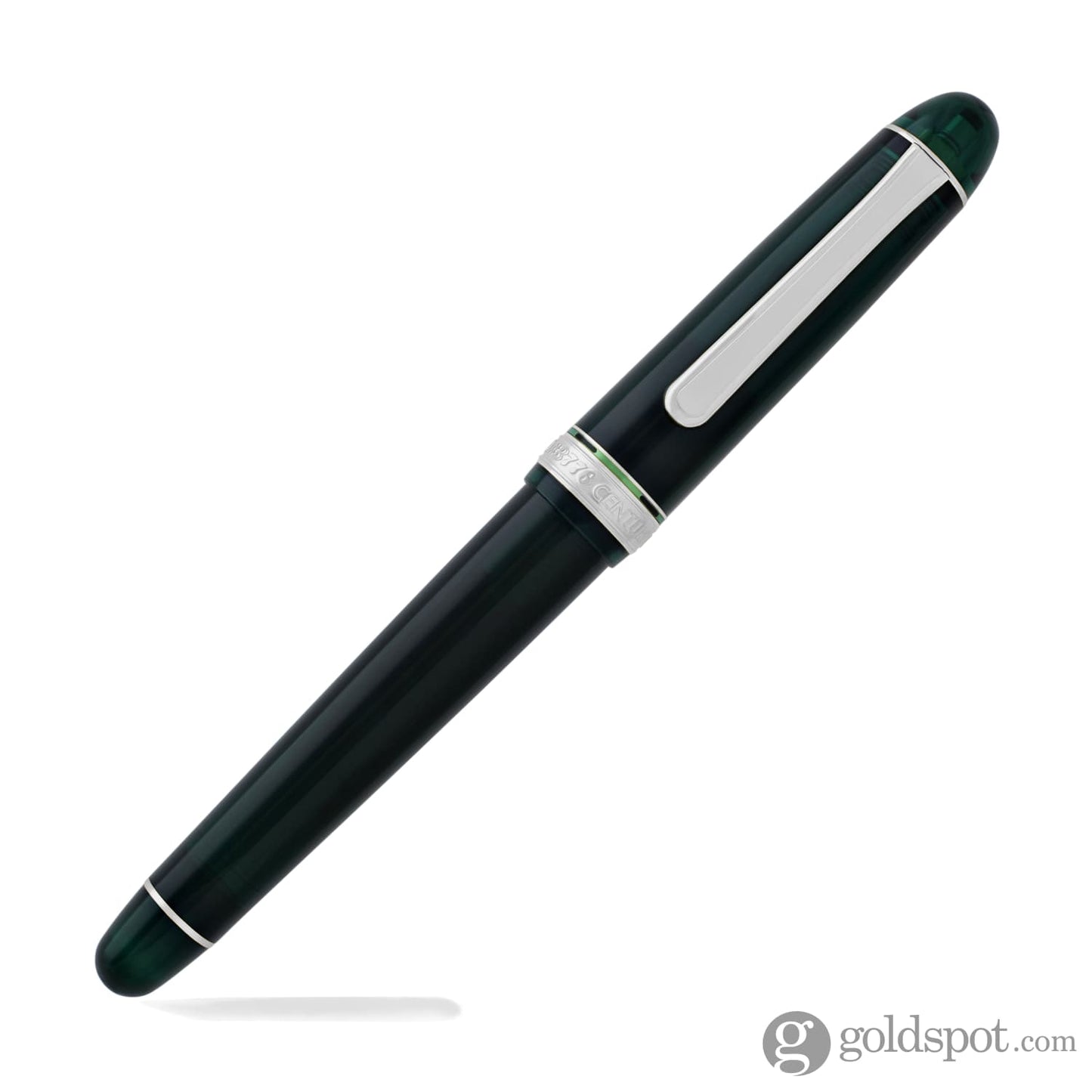 Platinum 3776 Century Fountain Pen in Laurel Green with Rhodium Trim - 14K Gold Fountain Pen