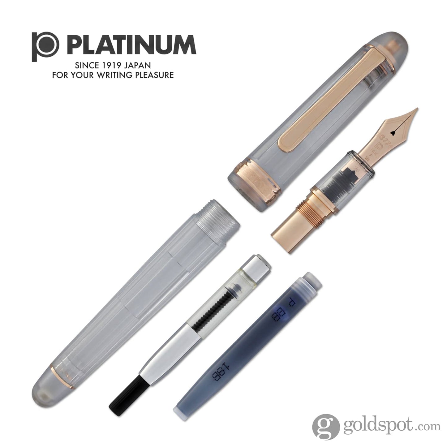 Platinum 3776 Century Fountain Pen in Nice Rose - 14K Gold Fountain Pen