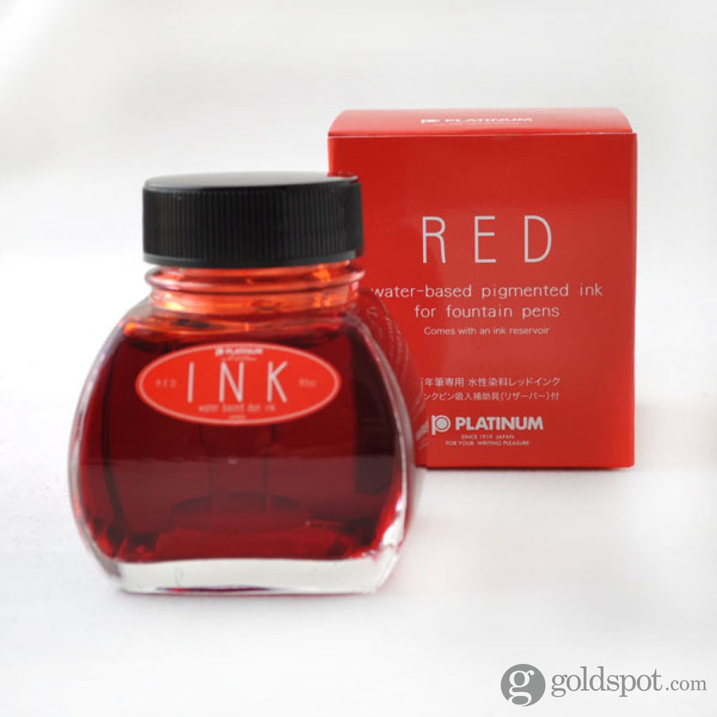 Platinum Bottled Ink in Red 60 mL Goldspot Pens