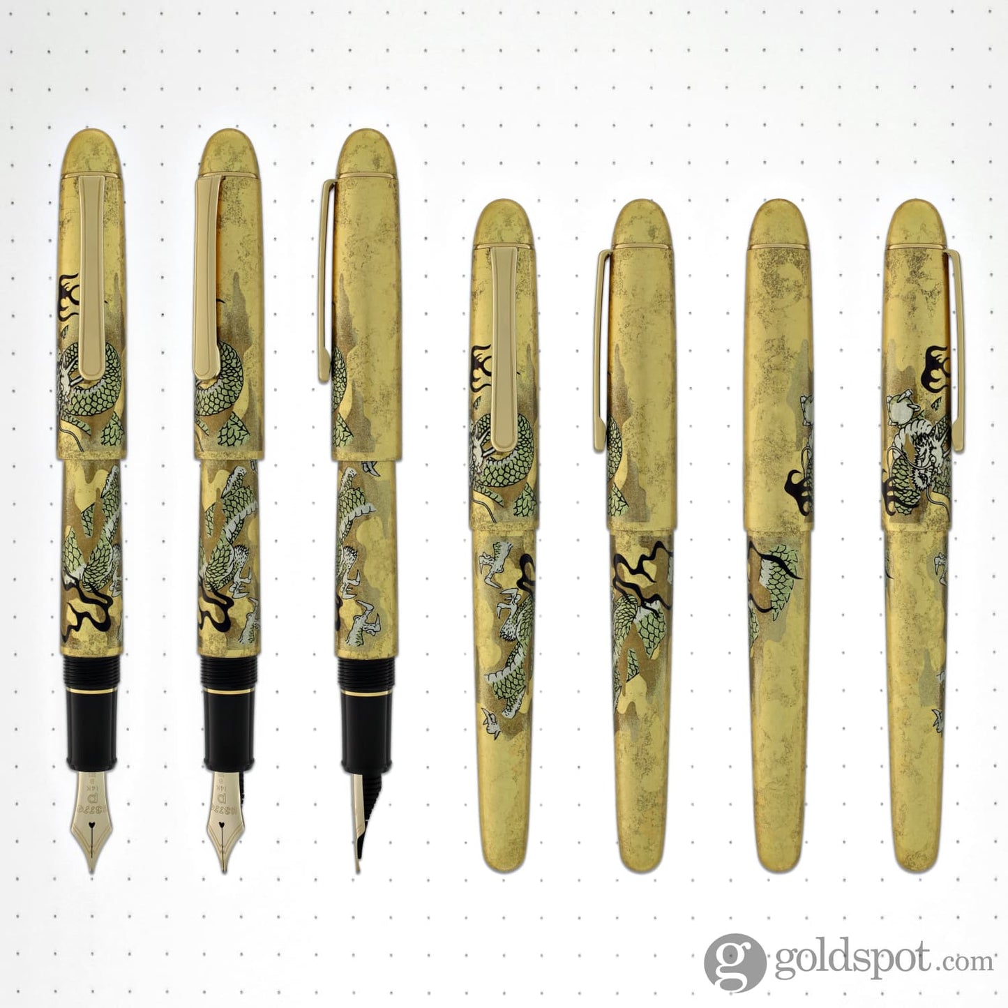 Platinum Kanazawa-haku Fountain Pen in Ascending Dragon - 14K Gold Fountain Pen