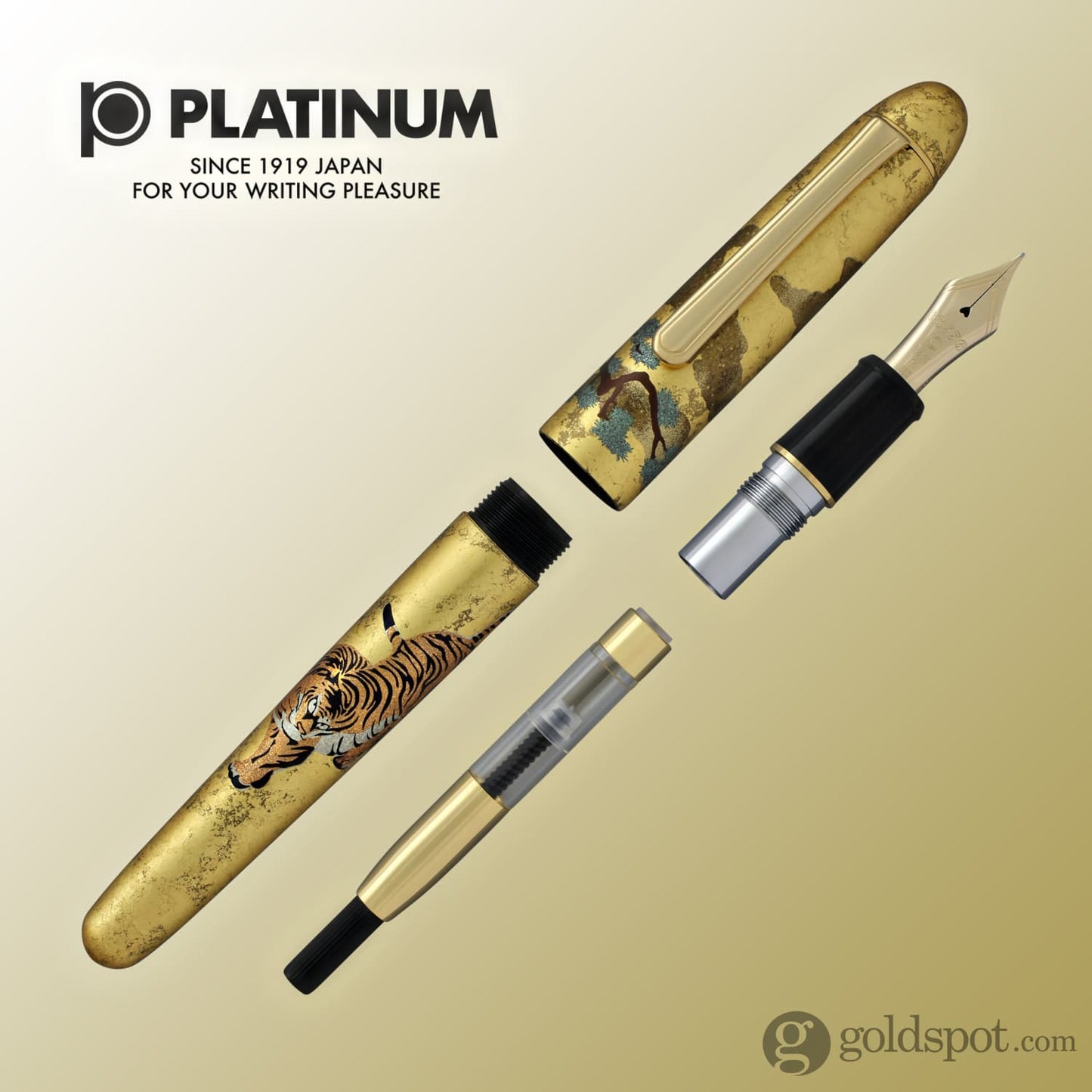 Platinum Kanazawa-Haku Fountain Pen in Matsu-Tora Fountain Pen