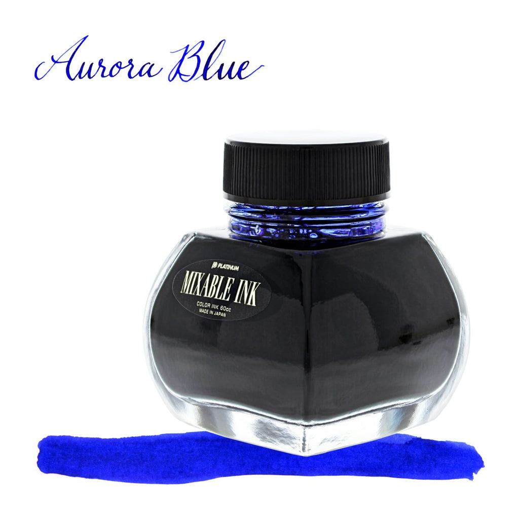 Platinum Mixable Bottled Ink in Aurora Blue - 60 mL Bottled Ink