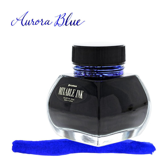 Platinum Mixable Bottled Ink in Aurora Blue - 60 mL