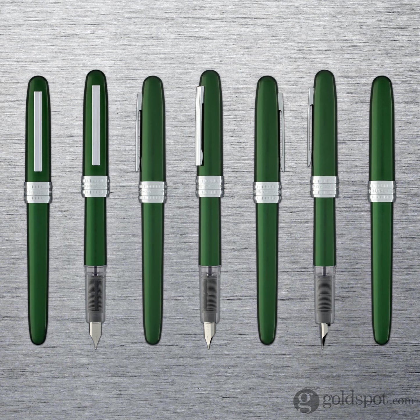 Platinum Plaisir Fountain Pen in Green - Fine Point Fountain Pen