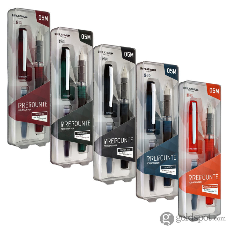 Platinum Prefounte Fountain Pen in Crimson Red Fountain Pen