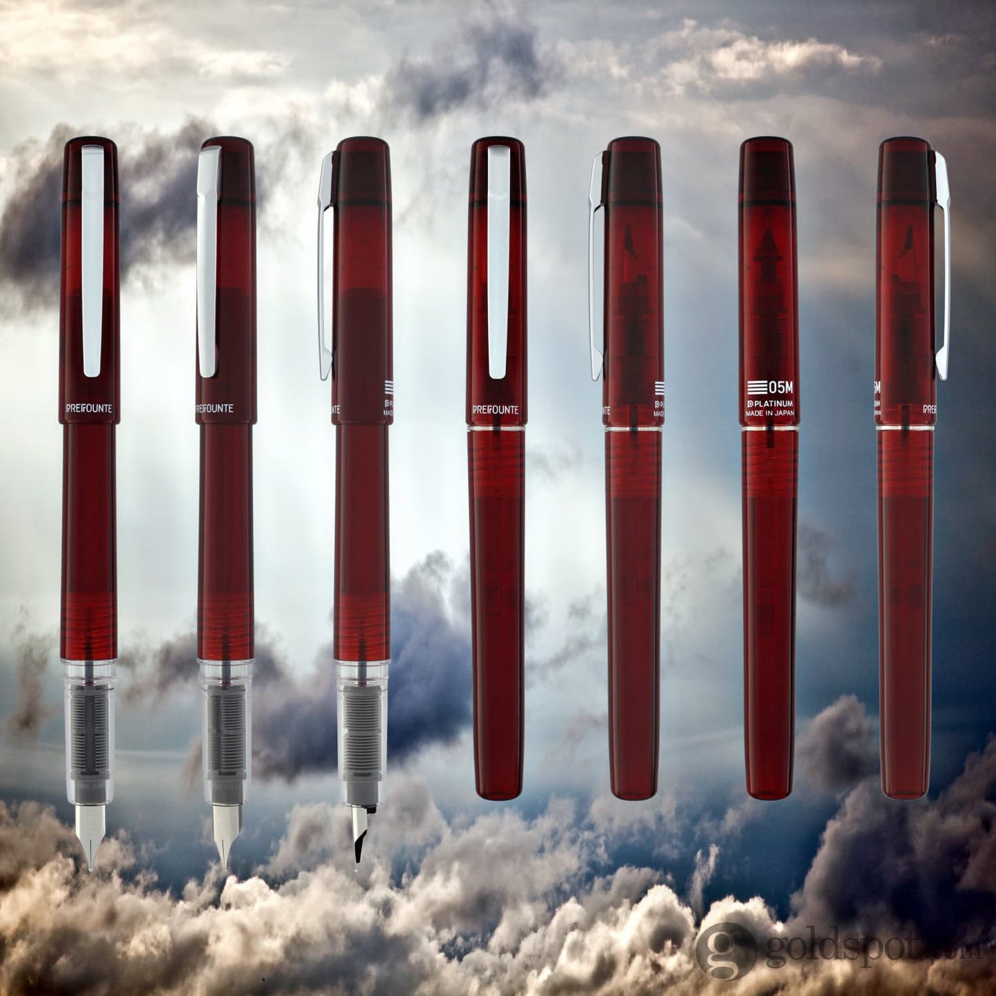 Platinum Prefounte Fountain Pen in Crimson Red Fountain Pen