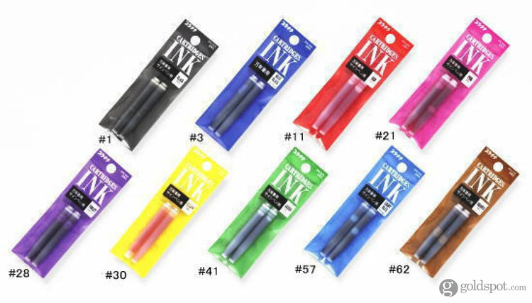 Platinum Preppy Ink Cartridge in Green - Pack of 2 Fountain Pen Cartridges