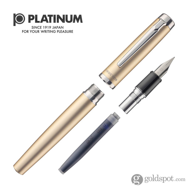 Platinum Procyon Luster Fountain Pen in Champagne Gold Fountain Pen