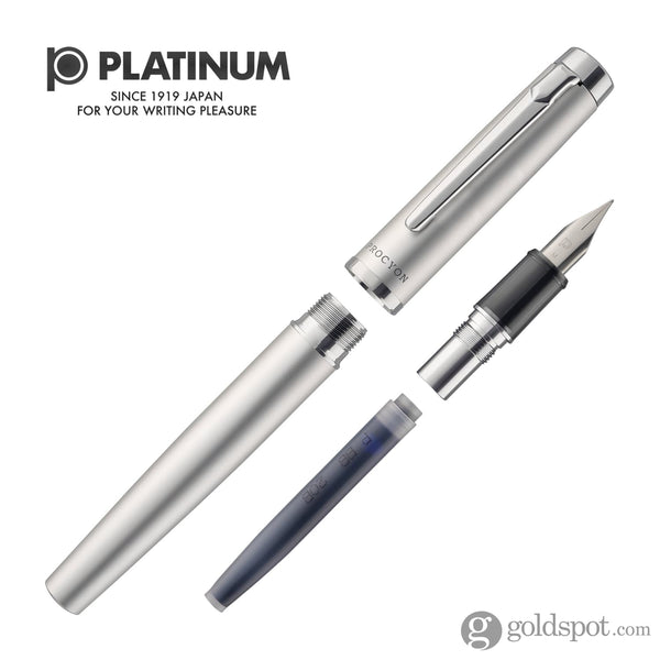 Platinum Procyon Luster Fountain Pen in Satin Silver Fountain Pen