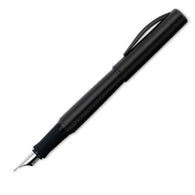 Porsche Design Fountain Pen in Pure Black - 18K Gold Broad Point