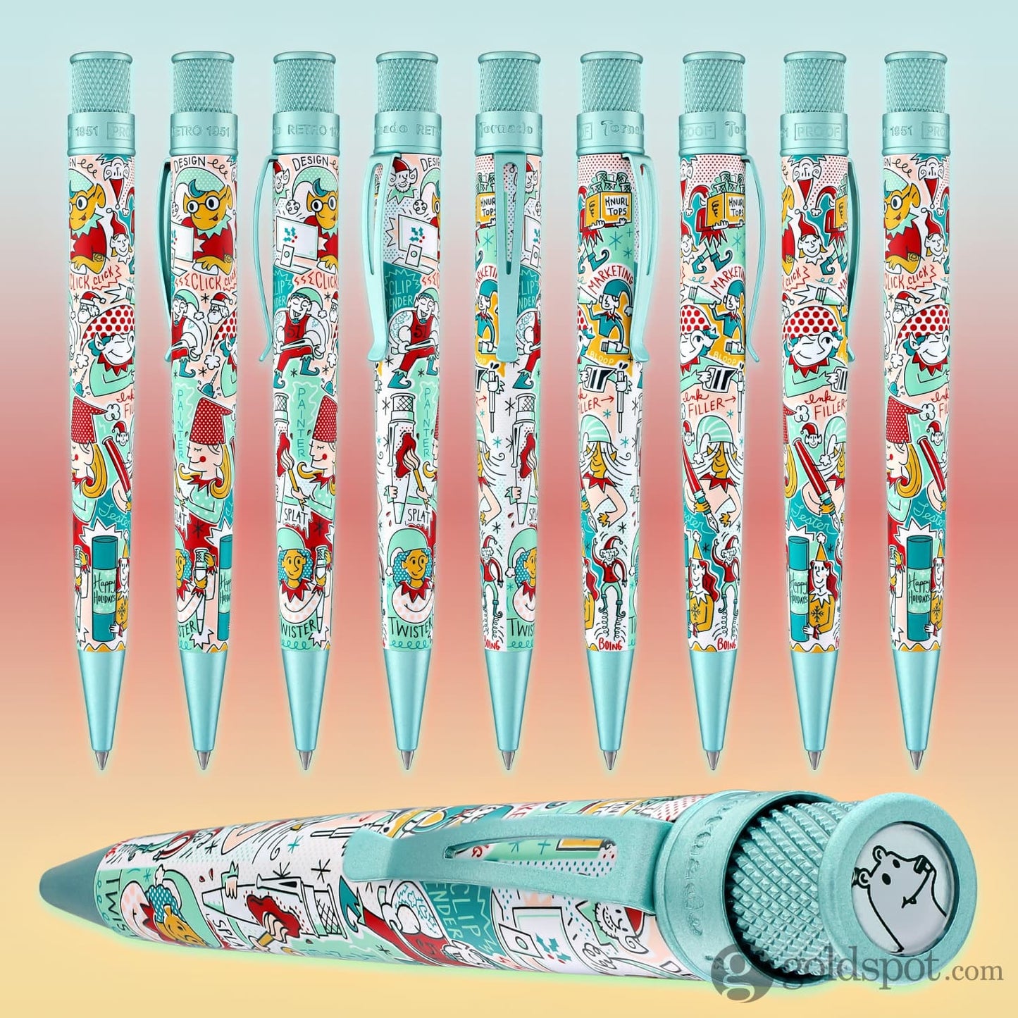 Retro 51 Goldspot Exclusive Tornado Rollerball in Elf Ink Works Rollerball Pen