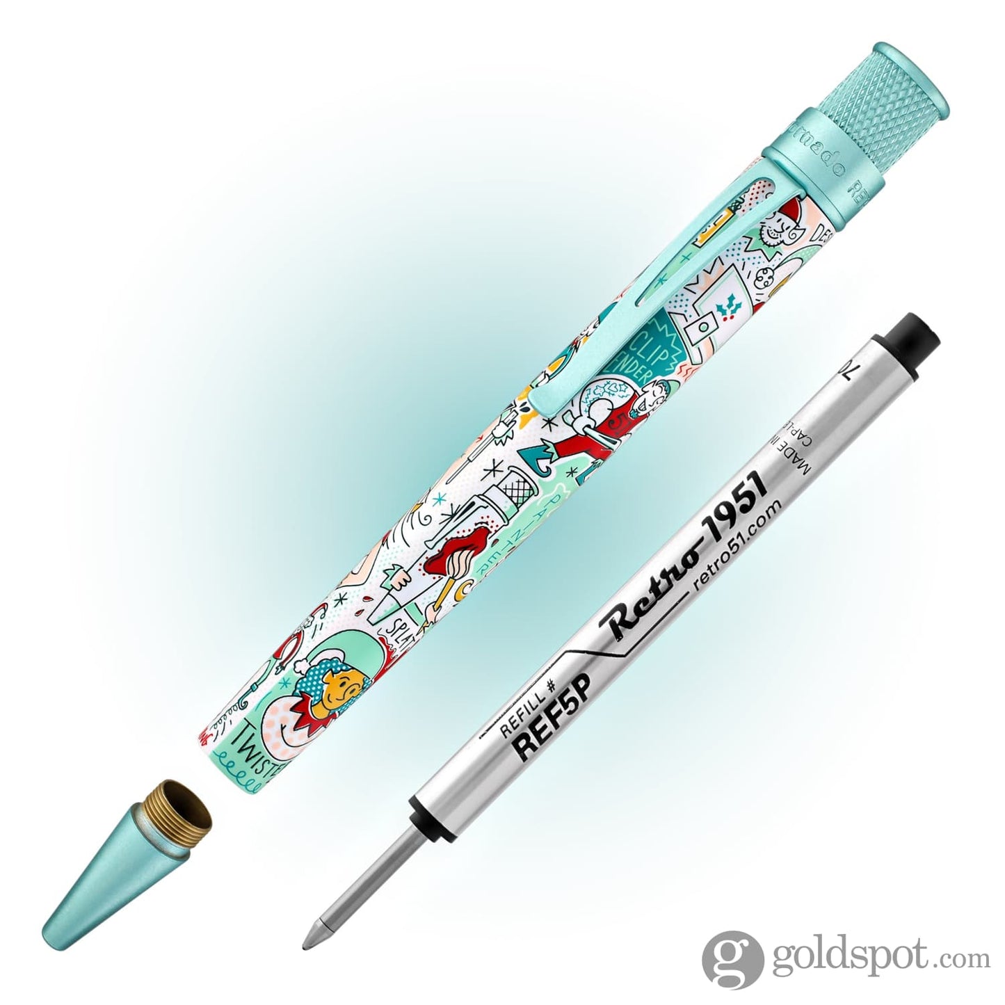 Retro 51 Goldspot Exclusive Tornado Rollerball in Elf Ink Works Rollerball Pen