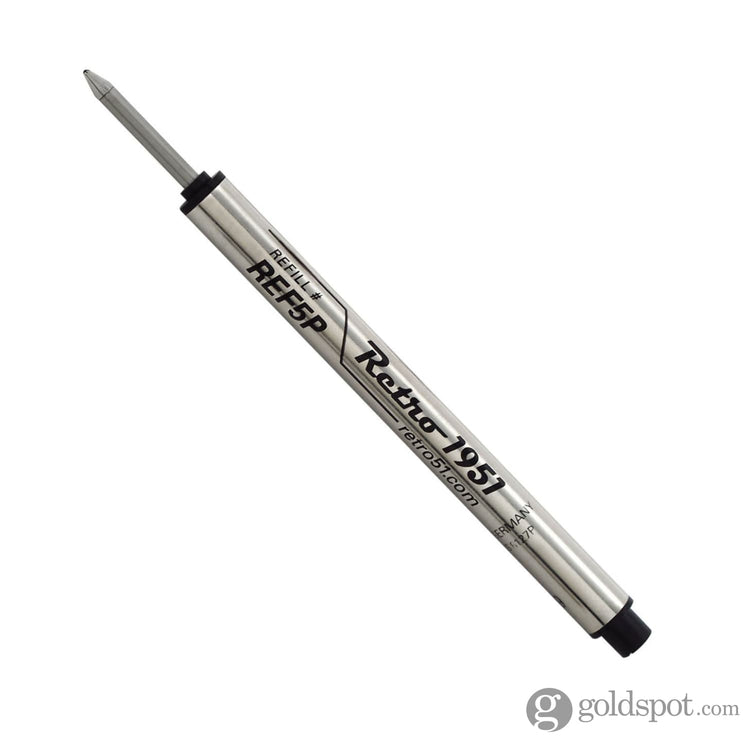 Retro 51 Retractable Rollerball Pen Refill in Black - Pack of 3 Rollerball Refill