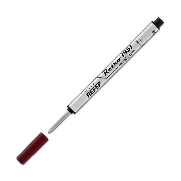 Retro 51 Retractable Rollerball Refill in Black for Tornado Pens Rollerball Refill