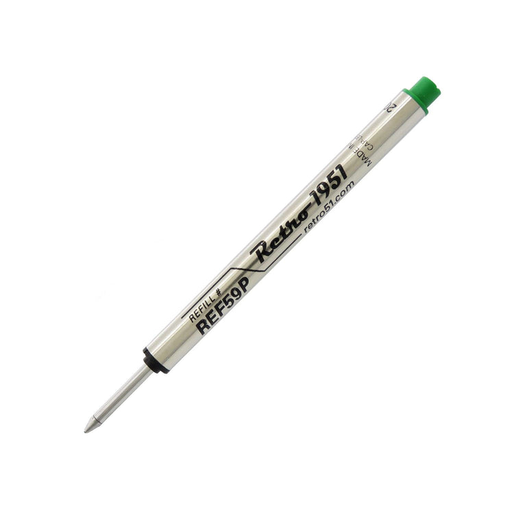 Retro 51 Retractable Rollerball Refill in Green for Tornado Pens Rollerball Refill