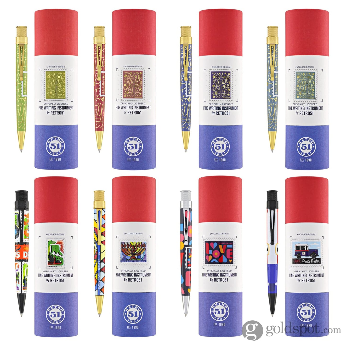 Retro 51 Tornado Big Shot Rollerball Pen USPS Dragons Stamps Rollerball Pen