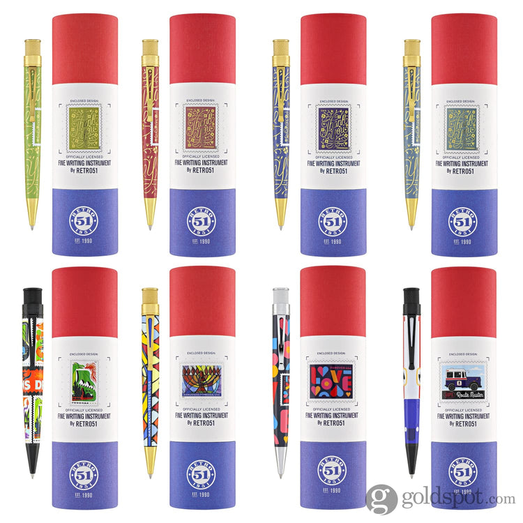 Retro 51 Tornado Big Shot Rollerball Pen USPS Dragons Stamps Rollerball Pen
