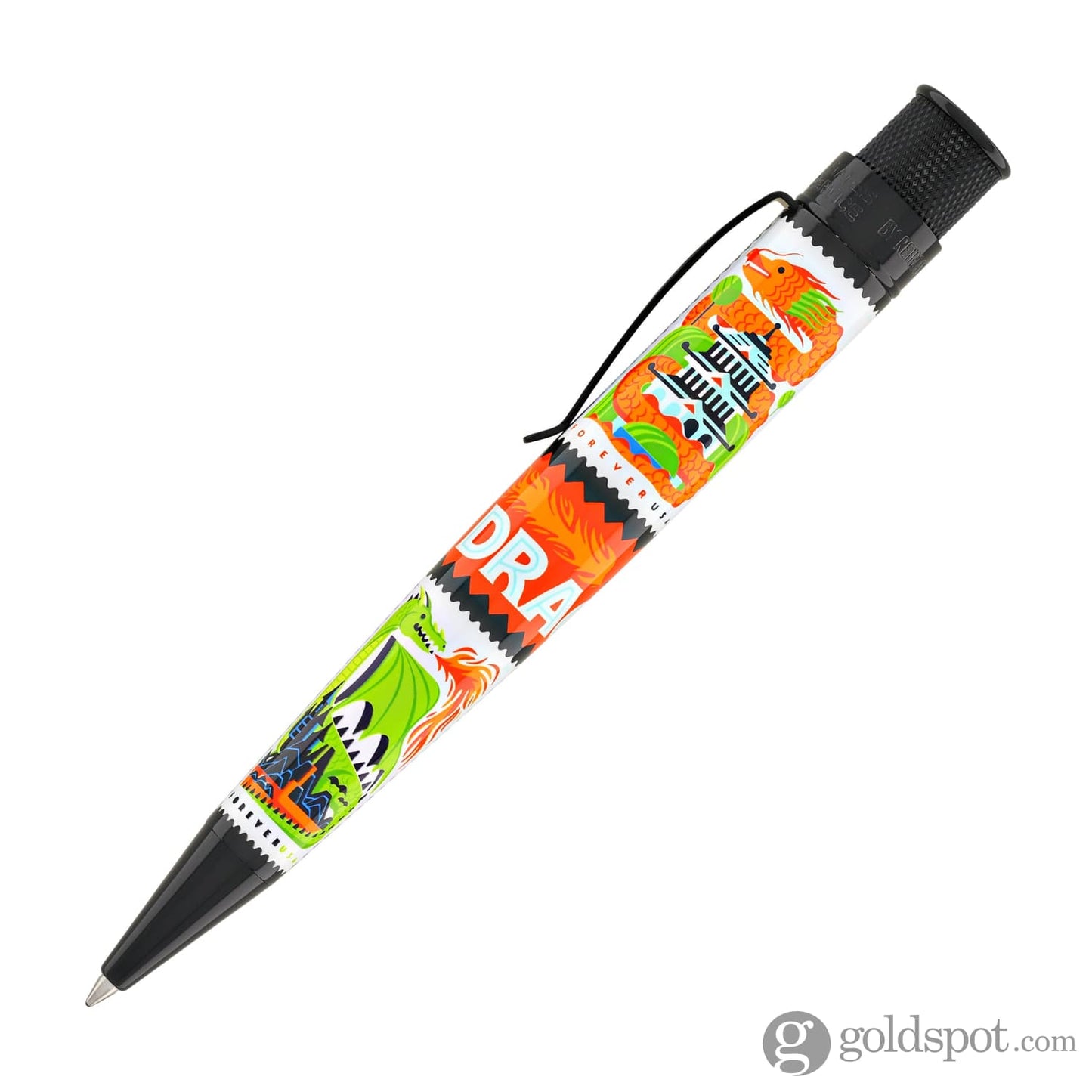 Retro 51 Tornado Big Shot Rollerball Pen USPS Dragons Stamps Rollerball Pen