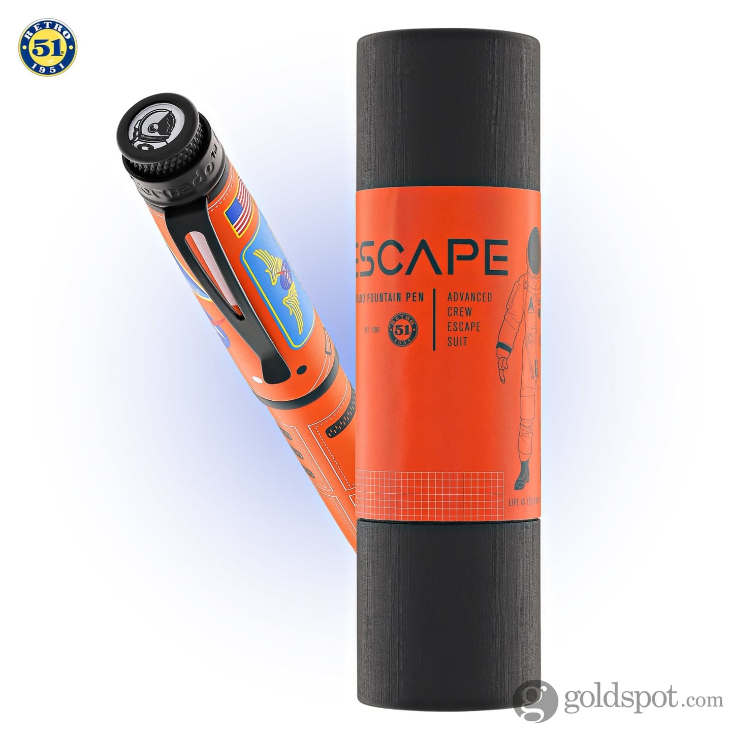 Retro 51 Tornado Fountain Pen in Escape ACES Suit Orange Fountain Pen