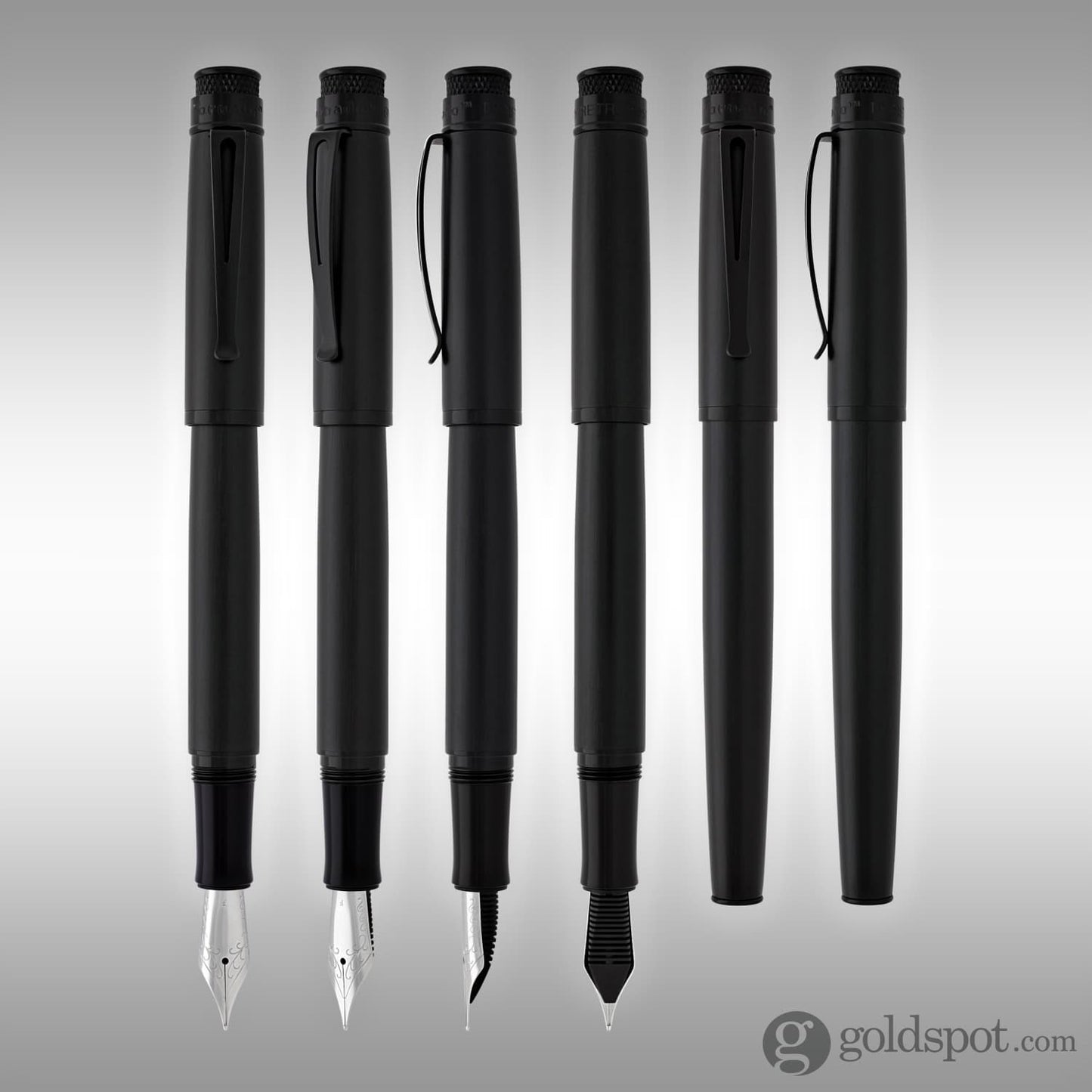 Retro 51 Tornado Fountain Pen in Stealth Black Fountain Pen