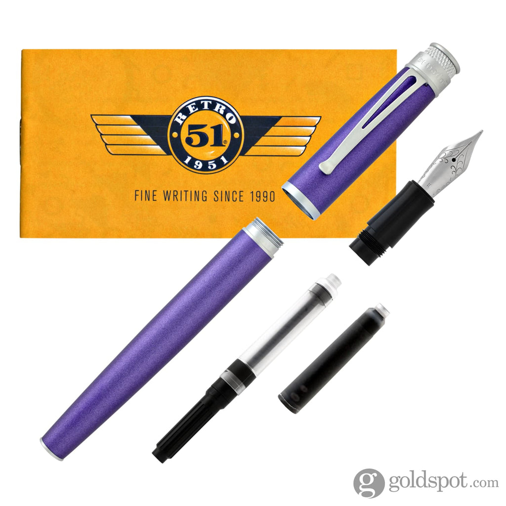 Retro 51 Tornado Fountain Pen in Ultraviolet Goldspot Pens