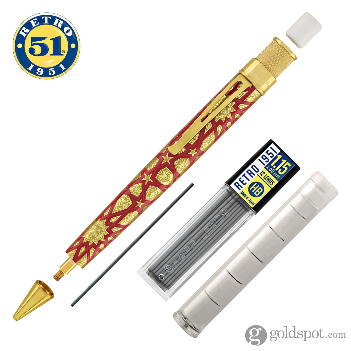 Retro 51 Tornado Metropolitan Rollerball and Pencil Set in Geometric Pen and Pencil Set