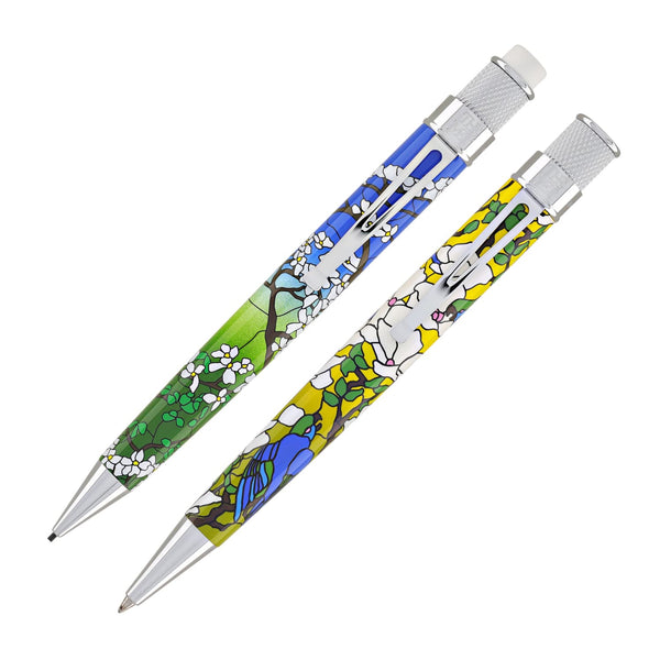Retro 51 Tornado Metropolitan Rollerball and Pencil Set in Parrots & Dogwood Pen and Pencil Set