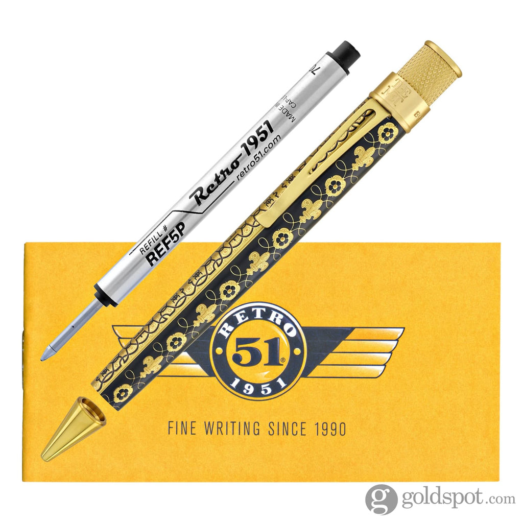 Retro 51 Tornado Metropolitan Rollerball in Tudor Armor Goldspot Pens