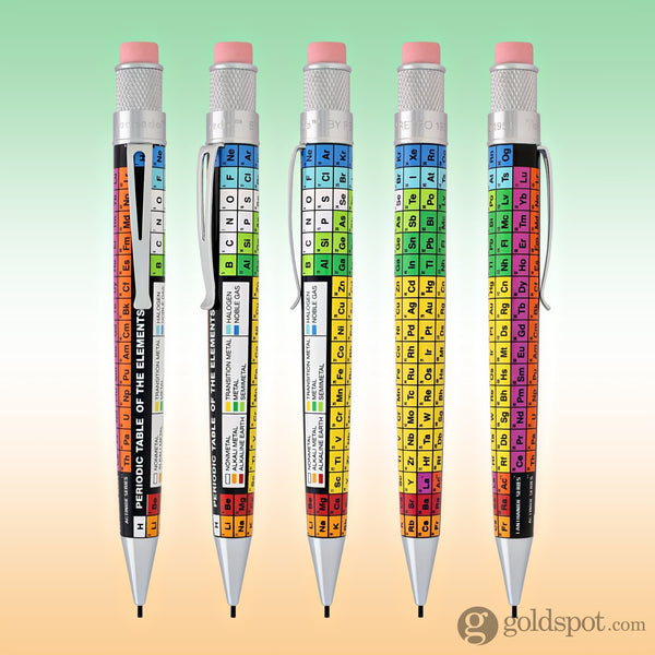 Retro 51 Tornado Rollerball Pen & 1.15mm Mechanical Pencil Set in Dmitri Periodic Table Pen and Pencil Set