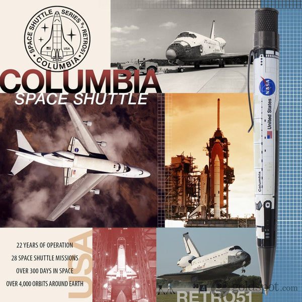 Retro 51 Tornado Rollerball Pen Columbia Space Shuttle - Limited Edition Rollerball Pen