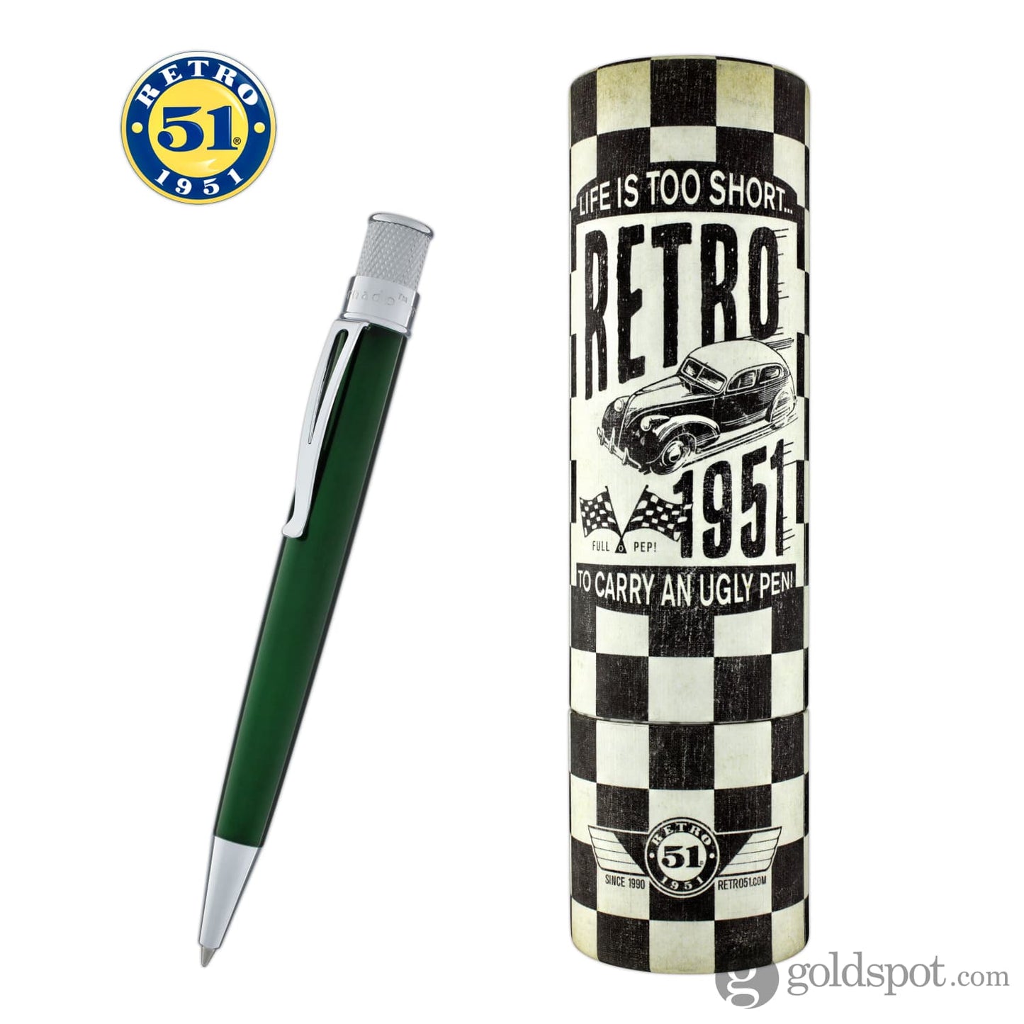 Retro 51 Tornado Rollerball Pen in Green Lacquer Rollerball Pen