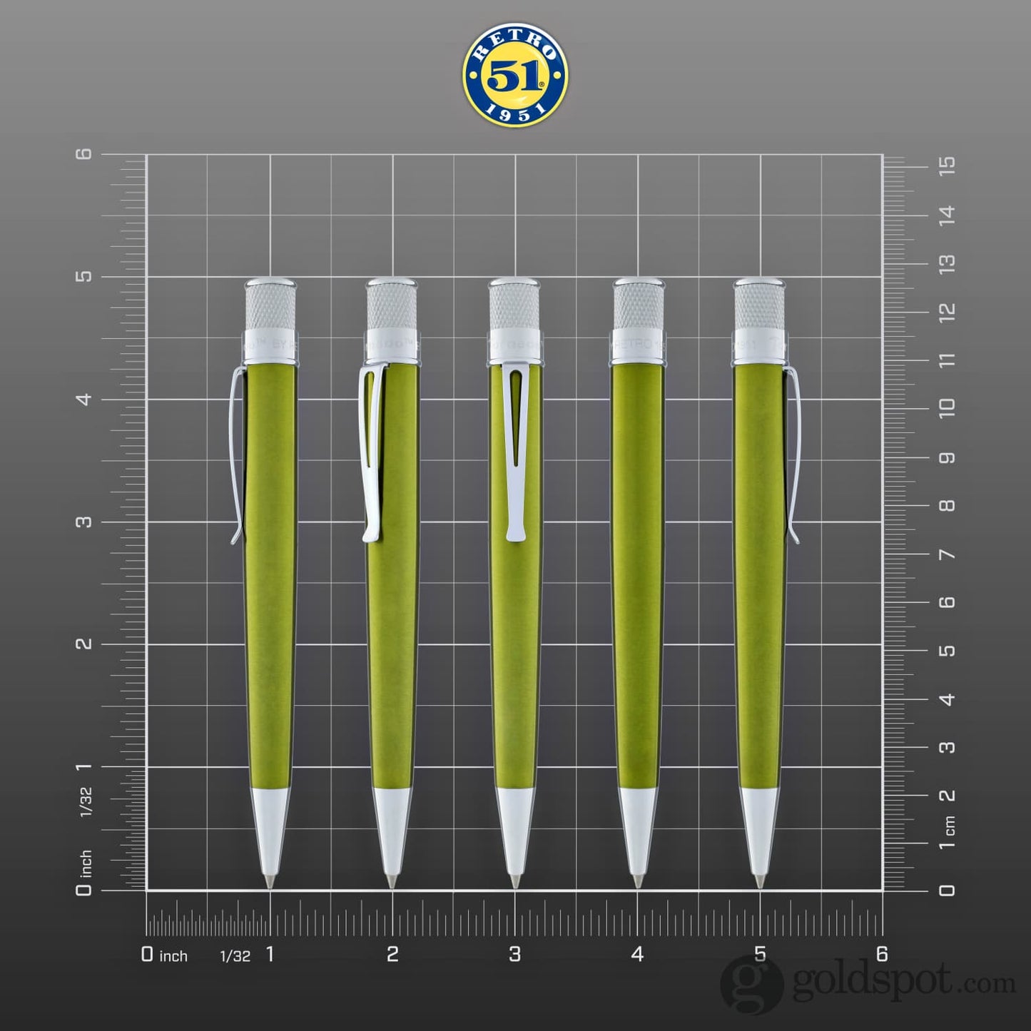 Retro 51 Tornado Rollerball Pen in Kiwi Lacquer Rollerball Pen
