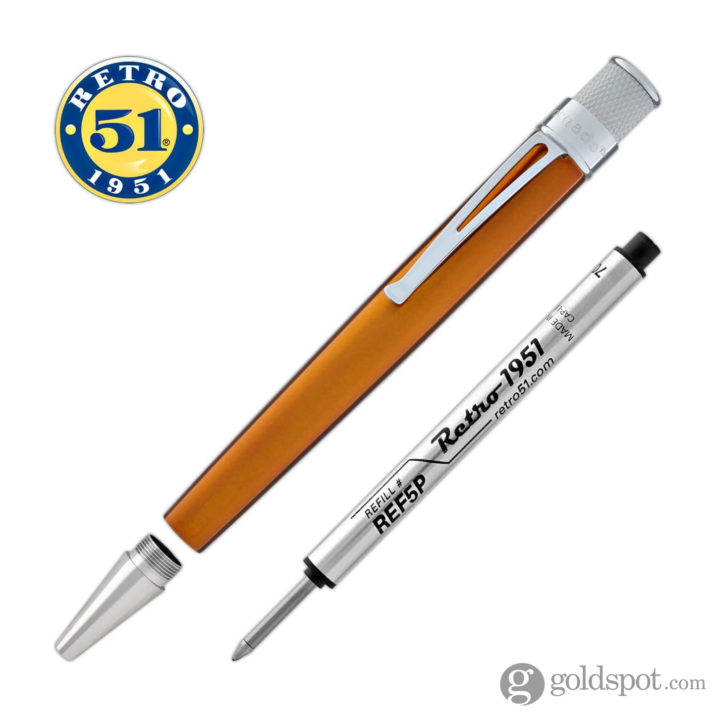 Retro 51 Tornado Rollerball Pen in Orange Lacquer Rollerball Pen