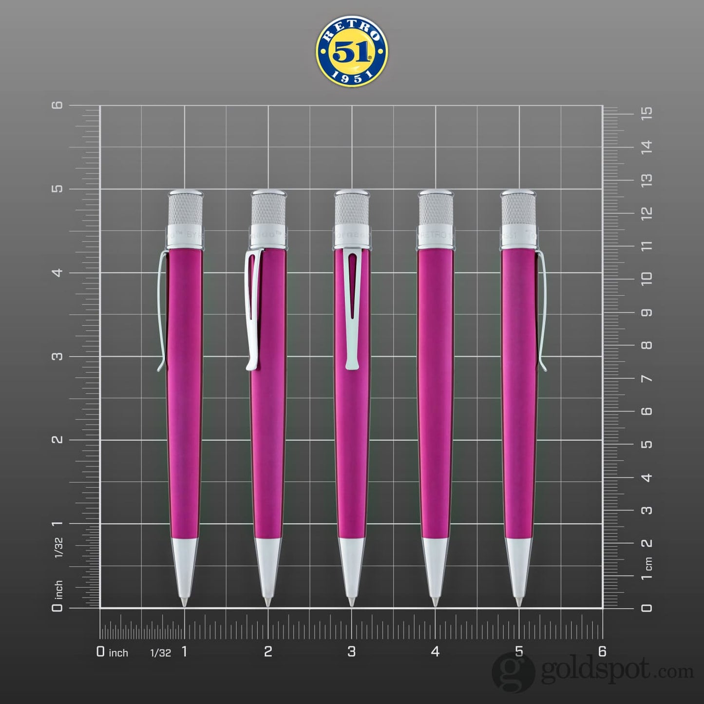 Retro 51 Tornado Rollerball Pen in Pink Lacquer Rollerball Pen