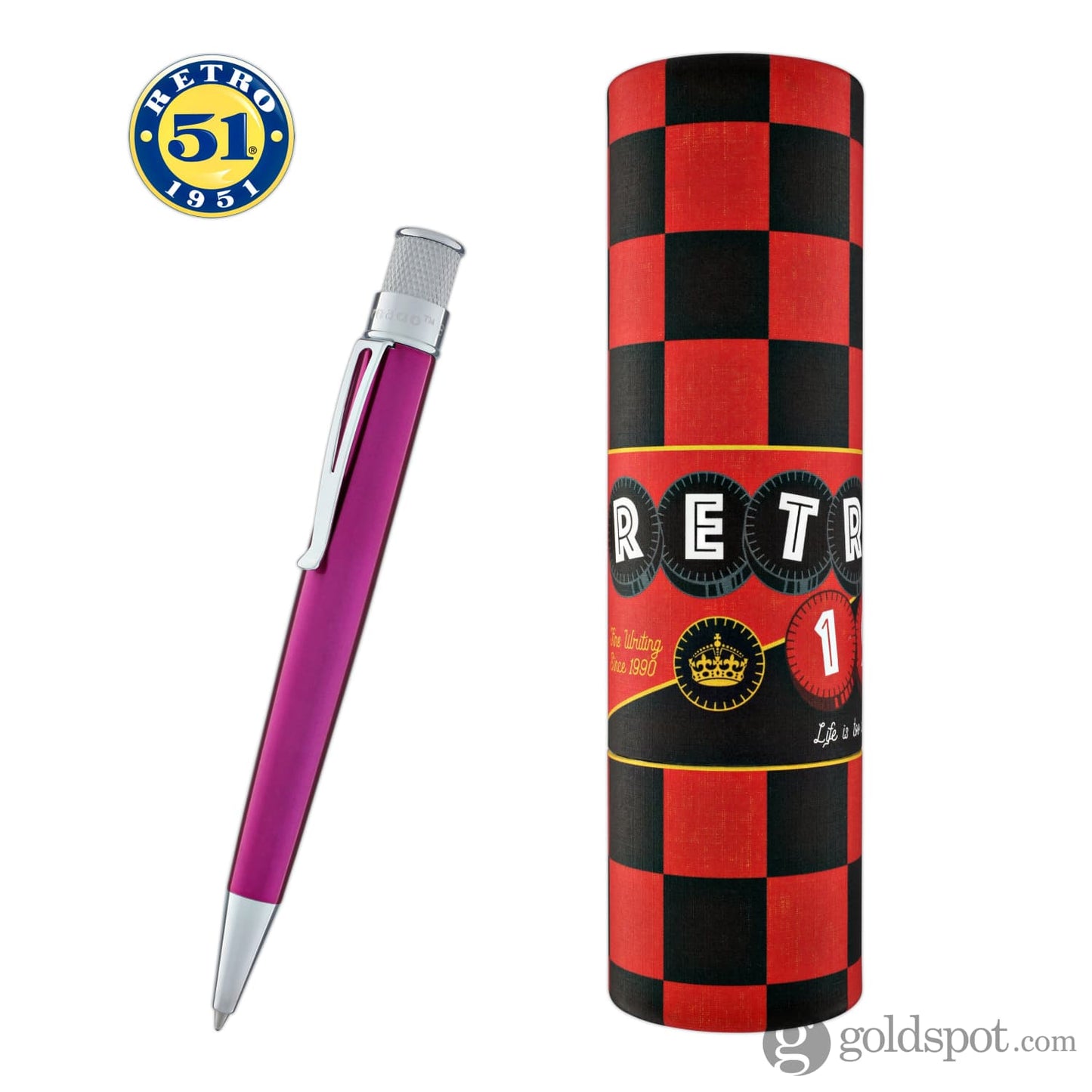Retro 51 Tornado Rollerball Pen in Pink Lacquer Rollerball Pen