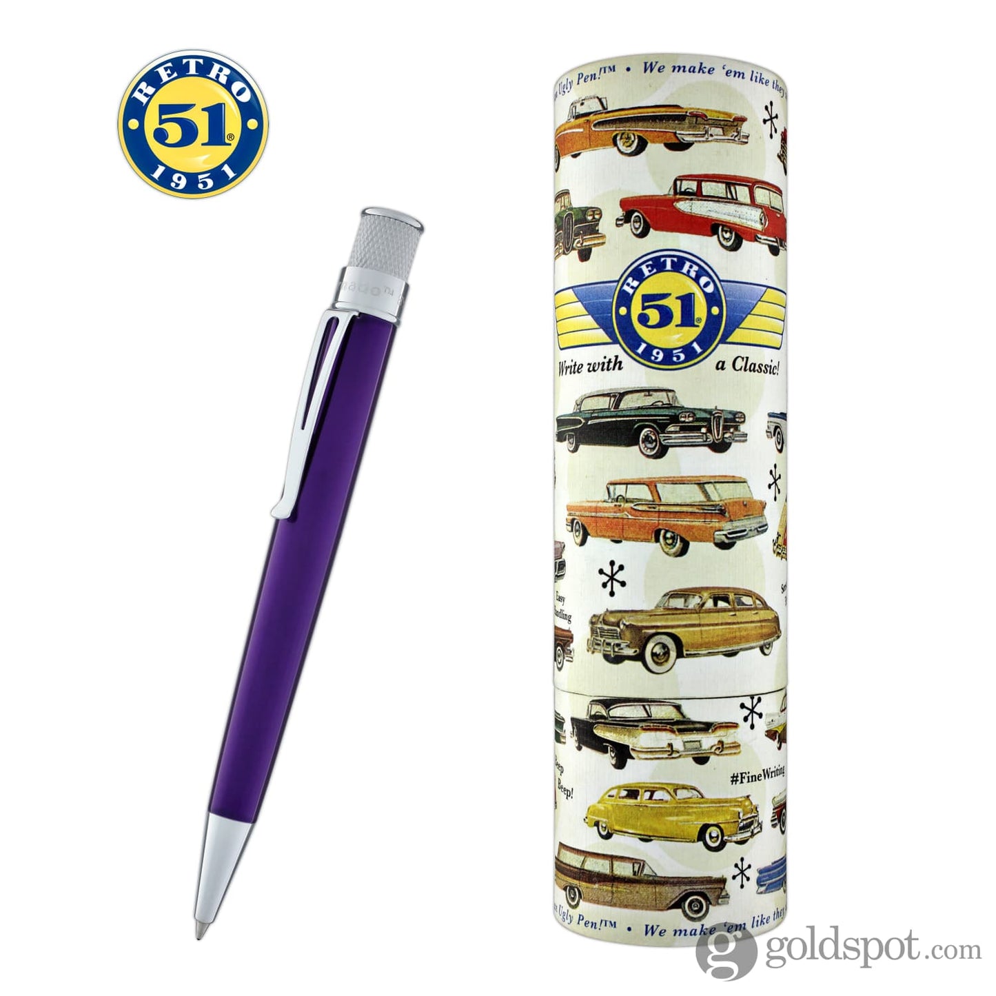 Retro 51 Tornado Rollerball Pen in Purple Lacquer Rollerball Pen