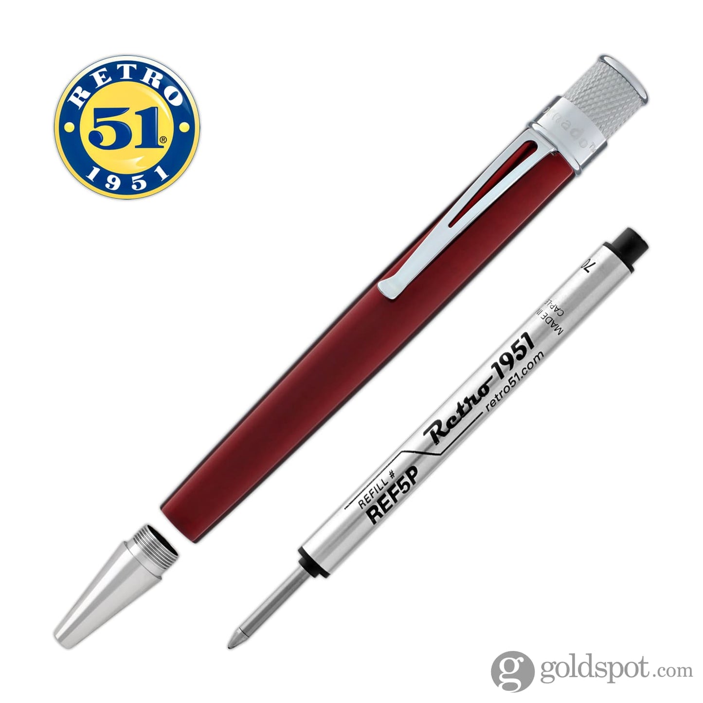Retro 51 Tornado Rollerball Pen in Red Lacquer Rollerball Pen
