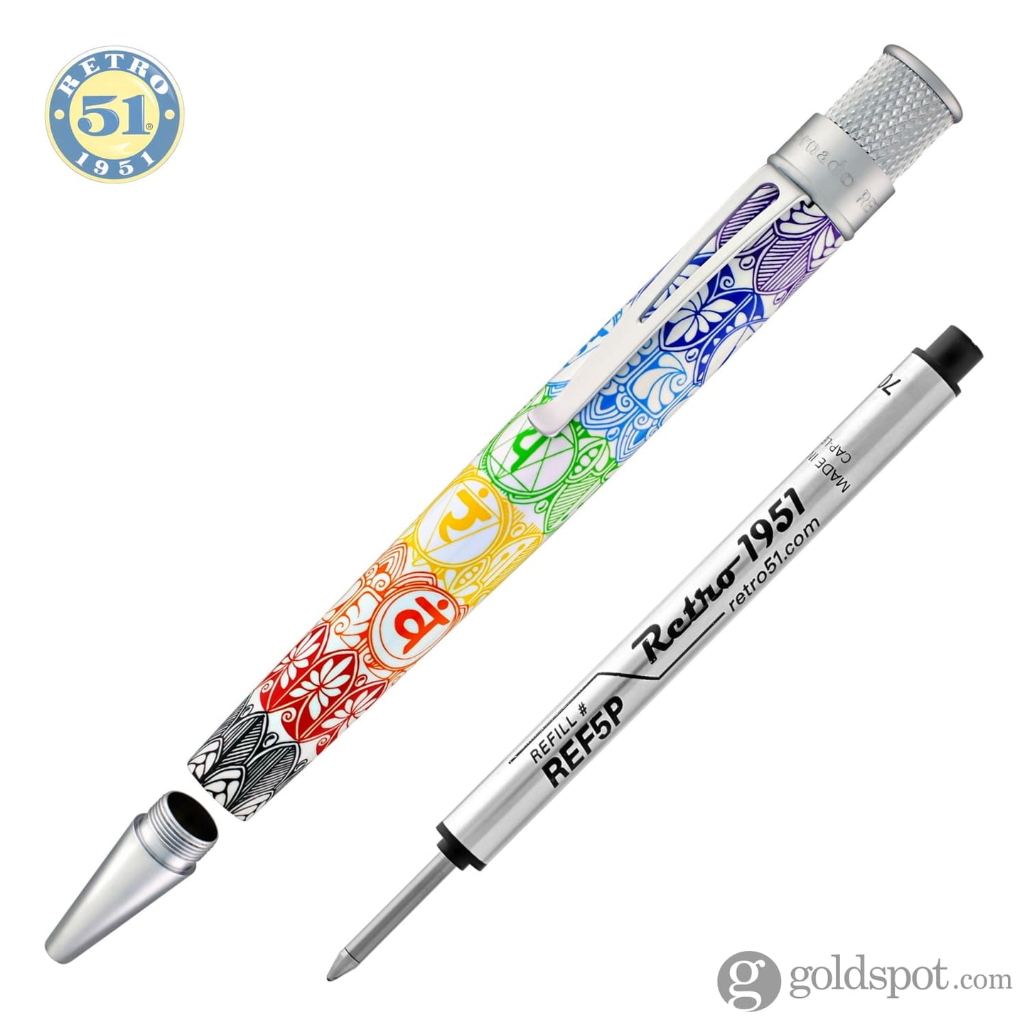 Retro 51 Tornado Rollerball Pen in Seven Chakras Rollerball Pen